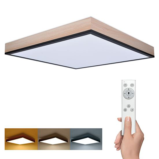 Obrázok Solight LED stropné svietidlo 450x450mm s dreveným rámčekom 40W WO802