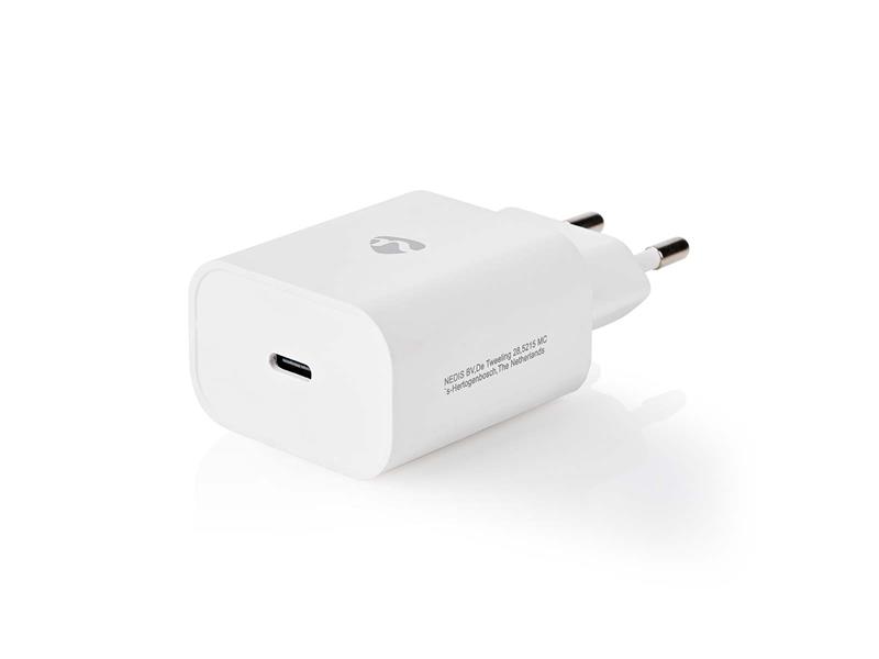 Obrázok USB sieťový adaptér 230V - 1x USB-C NEDIS WCQC402AWT