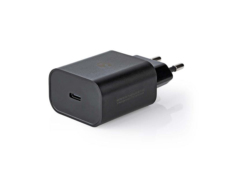 Obrázok USB sieťový adaptér 230V - 1x USB-C NEDIS WCQC402ABK