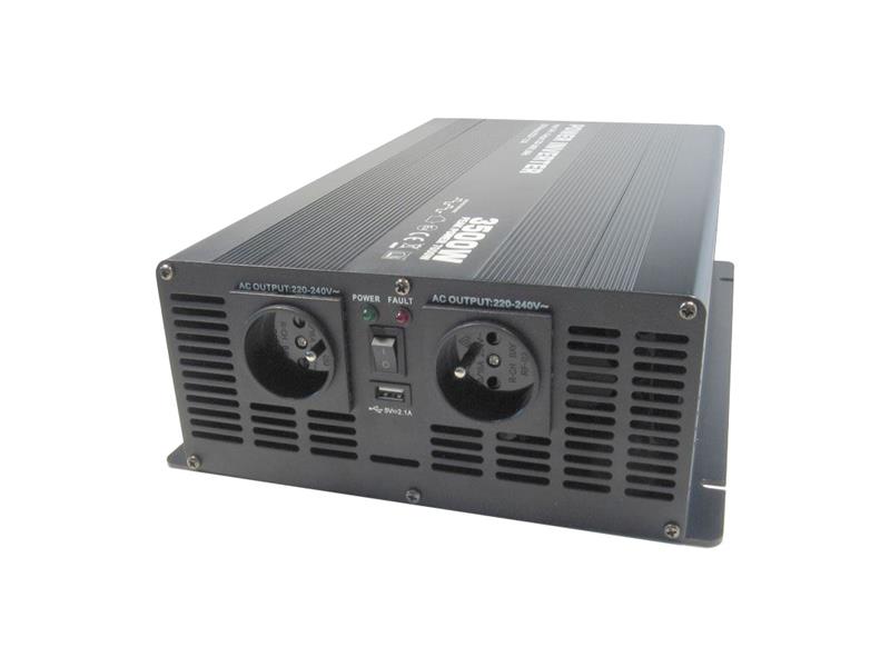 Obrázok Menič napätia - 12V DC / 230V AC - 3500W s USB Soluowill G546 