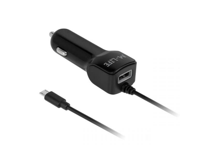 Nabíječka do auta M-Life micro USB + USB 2100 mA