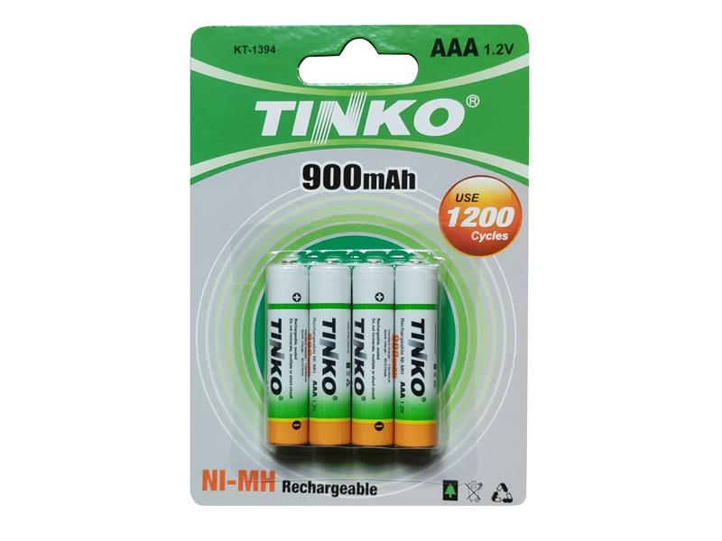 Batéria AAA (R03) nabíjacia 1,2V/900mAh TINKO NiMH 4ks