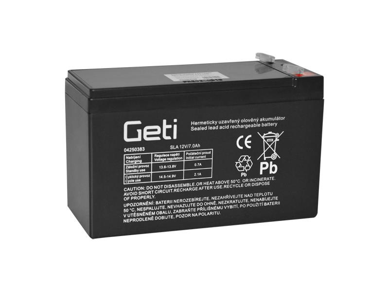 E-shop Batérie olovená 12V 7.0Ah Geti (konektor 4,75 mm)