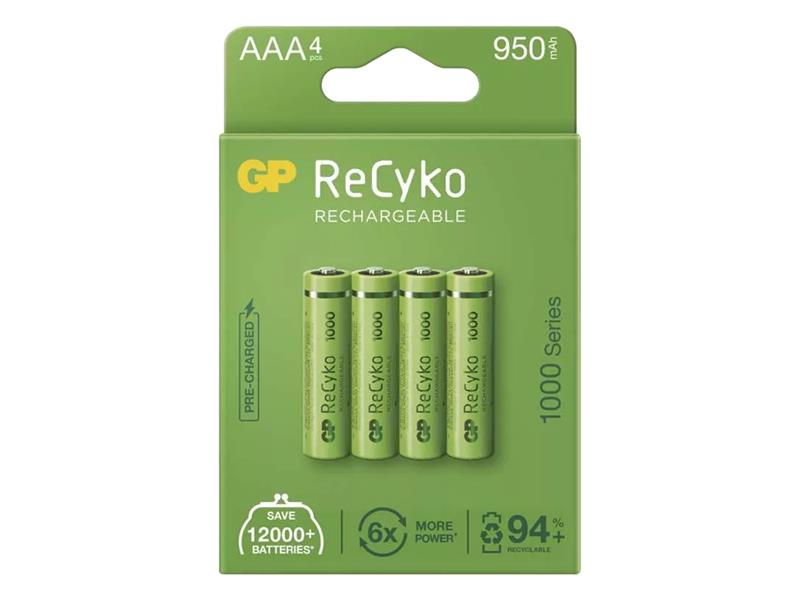 Batérie AAA (R03) nabíjacie 1,2V/950mAh GP Recyko 4ks