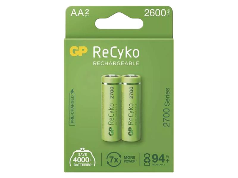 Batérie AA (R6) nabíjacie 1,2V/2600mAh GP Recyko 2ks