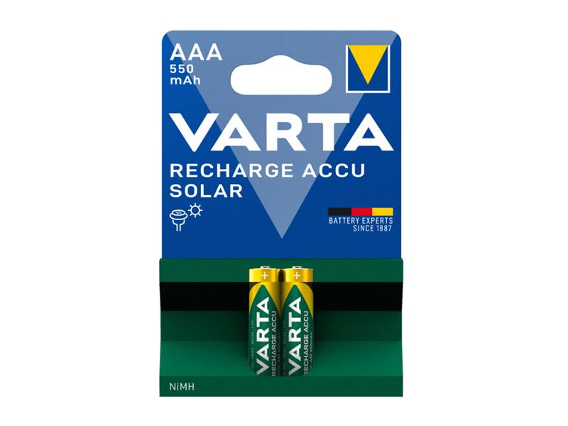 Obrázok Varta Varta 56733 - 2 ks Nabíjacie batérie SOLAR ACCU AAA NiMH/550mAh/1,2V VA0032