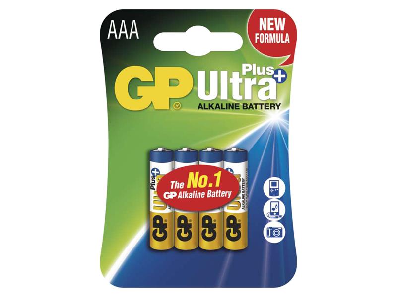 Batéria AAA (R03) alkalická GP Ultra Plus Alkaline 4ks
