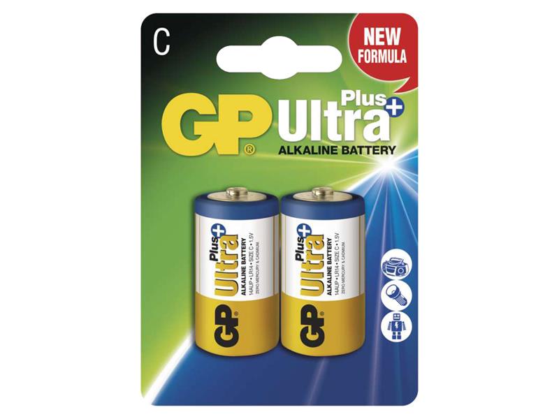 Batéria C (R14) alkalická GP Ultra Plus Alkaline 2ks