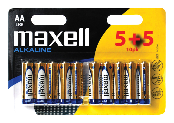 Batéria AA (R6) alkalická MAXELL (blistr 10ks)