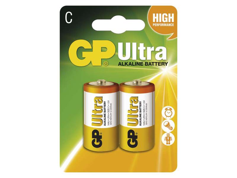 Batéria C (R14) alkalická GP Ultra Alkaline 2ks