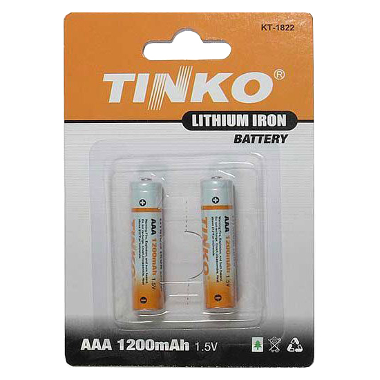 Batérie lítiová AAA R03 1,5V/1200mAh TINKO 2ks