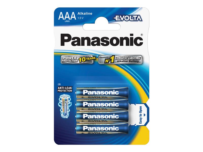 Batéria AAA (R03) alkalická PANASONIC Evolta 4ks / blister