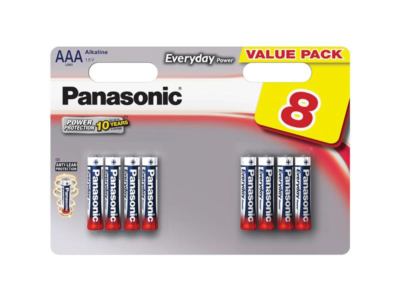 Batéria AAA (R03) alkalická PANASONIC Everyday Power 8ks / blister