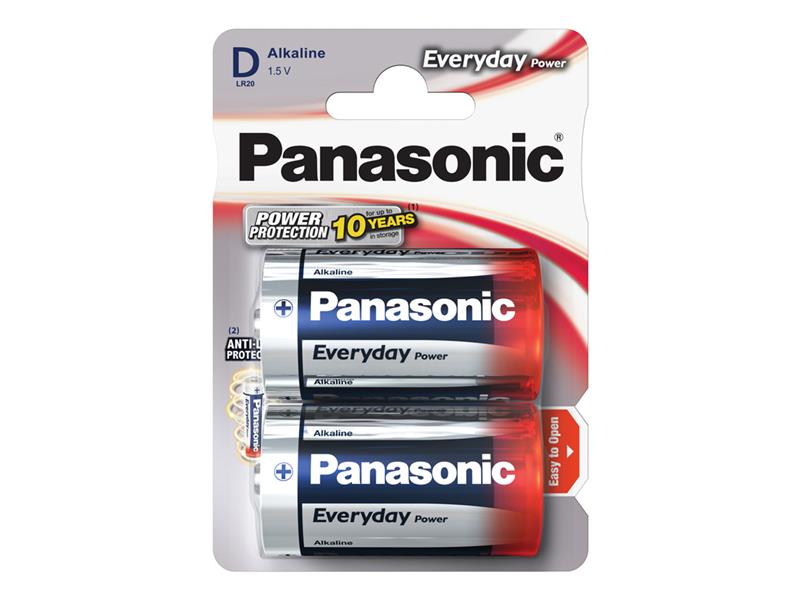 Batéria D (R20) alkalická PANASONIC Everyday Power 2ks / blister