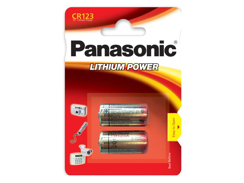 Obrázok Batéria lítiová - CR123 / 3V / 1400mAh PANASONIC (2ks)