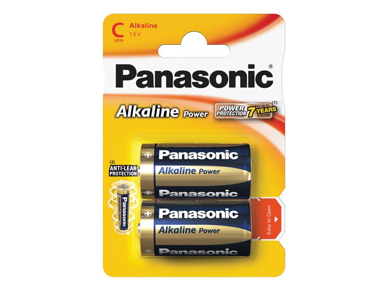 Batéria C (R14) alkalická PANASONIC Alkaline Power 2ks / blister