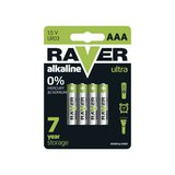 Batérie AAA (R03) alkalická RAVER  4ks