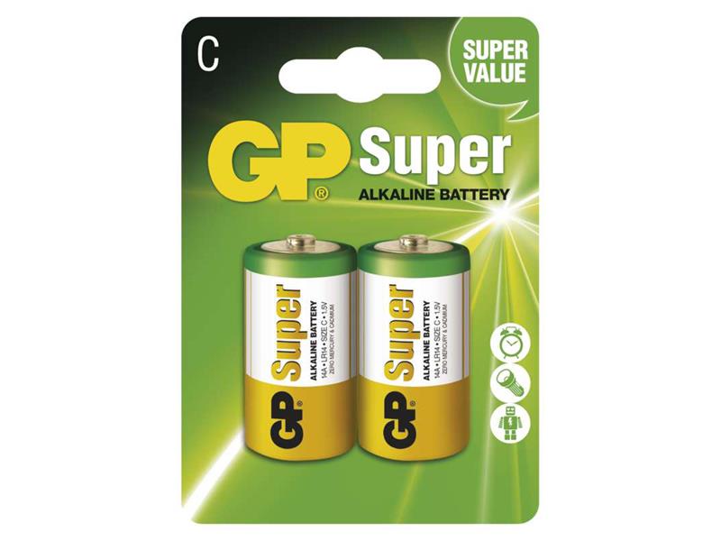 Batéria C (R14) alkalická GP Super Alkaline 2ks
