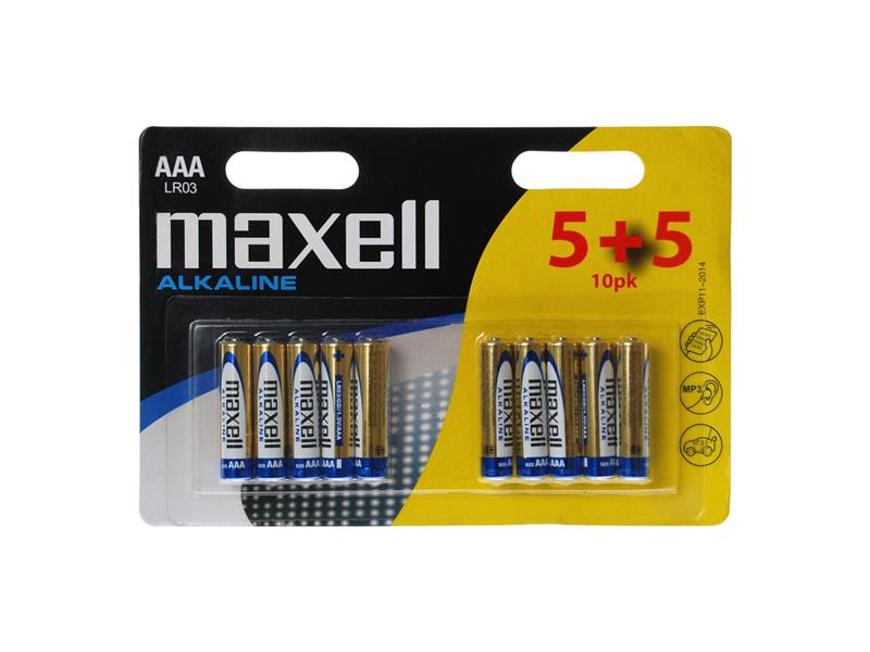 Batéria AAA (R03) alkalická MAXELL 10ks / blister