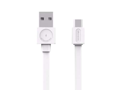 Kábel ALLOCACOC USB/Micro USB 1.5m biely