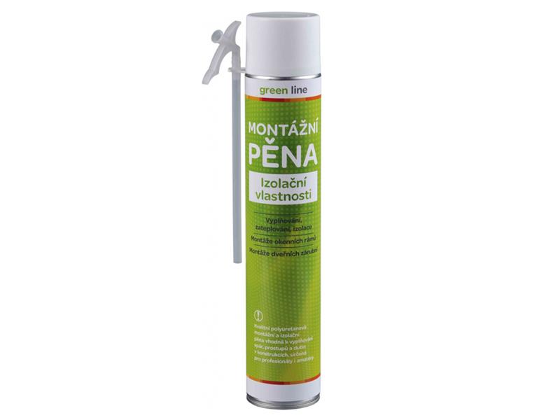 Obrázok Den Braven - Montážní pěna Green line, trubičková dóza 750 ml, žlutá