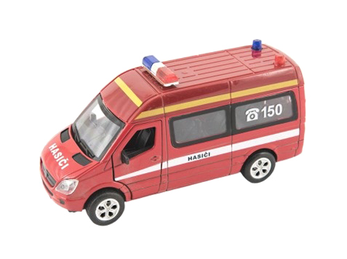 Detské hasičské auto Teddies so svetlom a zvukom 15cm