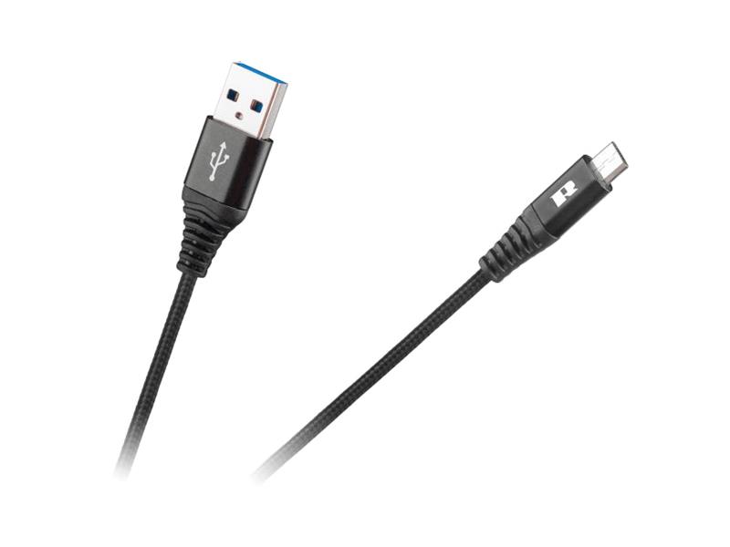 Kábel REBEL USB/Micro USB čierny 2m