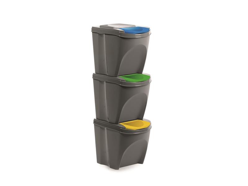 Odpadkový kôš na triedený odpad ORION Sort 3x21l Grey