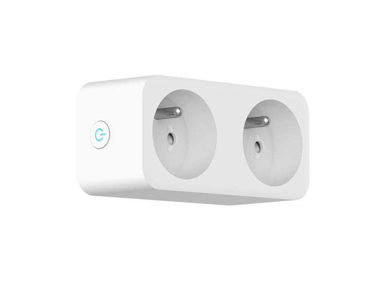 Obrázok IMMAX NEO LITE SMART 2 zásuvka (FR) / 16A / Wi-Fi / Google Assistant / Amazon Alexa / LIDL / TUYA (07751L)