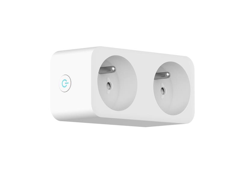 Obrázok IMMAX NEO SMART 2 zásuvka (FR)/ 16A/ Zigbee/ Google Assistant/ Amazon Alexa/ LIDL/ TUYA (07752L)