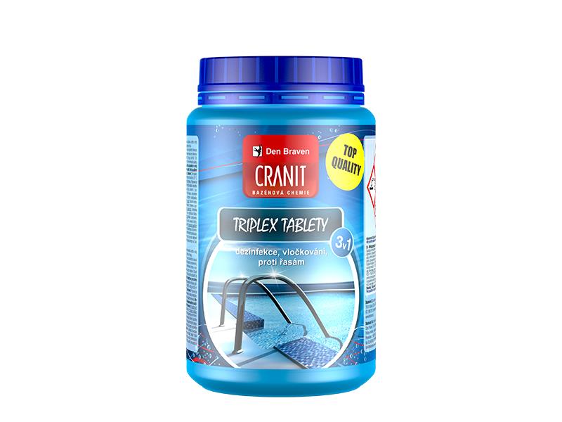 Obrázok Den Braven Cranit Triplex tablety - dezinfekcia, proti riasam, vločkovanie - modrá - 1 kg