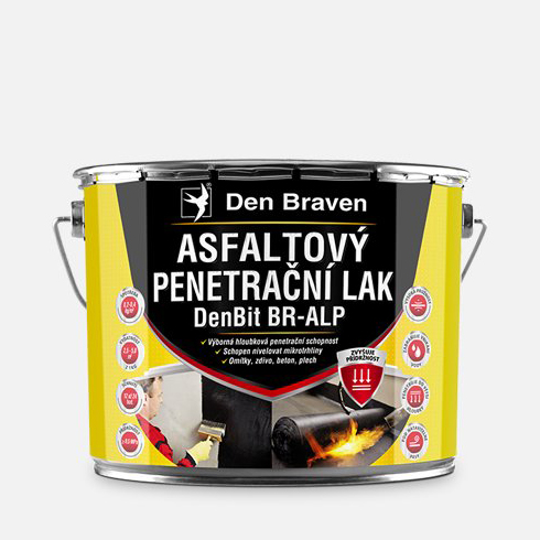 Obrázok Den Braven DENBIT BR-ALP Asfaltový penetračný lak - cierna - 9 kg