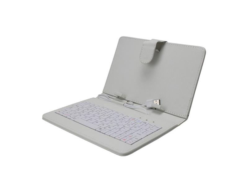 Pouzdro na tablet TIPA 7" s klávesnicí s micro/mini USB, bílé