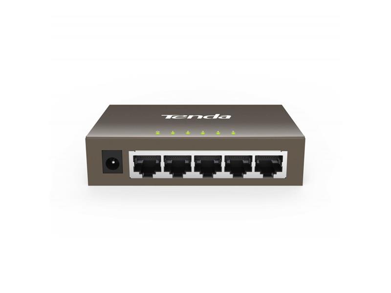 Obrázok Tenda TEG1005D - 5x 10/100/1000 Mbps Switch, Fanless-bez ventilátorů, ochrana proti přepětí TEG1005D