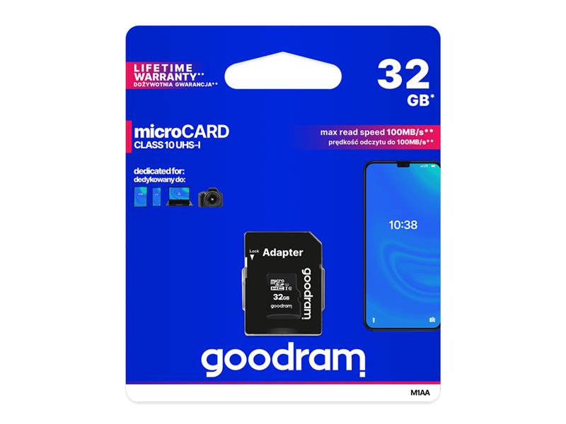 Karta pamäťová GOODRAM micro SD 32 GB s adaptérom
