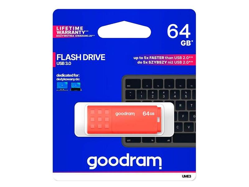 Flash disk GOODRAM USB 3.0 64GB bielo-oranžový