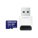 Karta pamäťová SAMSUNG PRO Plus micro SDXC 128 GB U3 A2 V30 s čítačkou