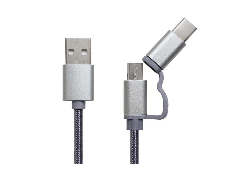 Kábel iGET G2v1 USB/Micro USB/USB-C TYPE 1m