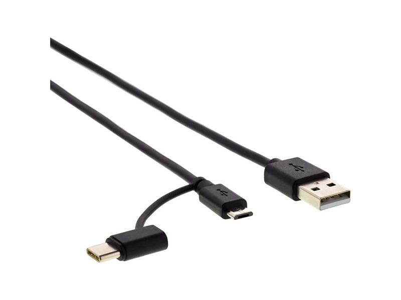 Kábel SENCOR SCO 522-015 BK USB A/M-Micro B/C 2.0 1,5m Black