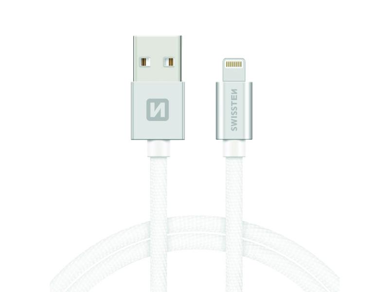 Kábel SWISSTEN USB/Lightning MFi 1,2m strieborný