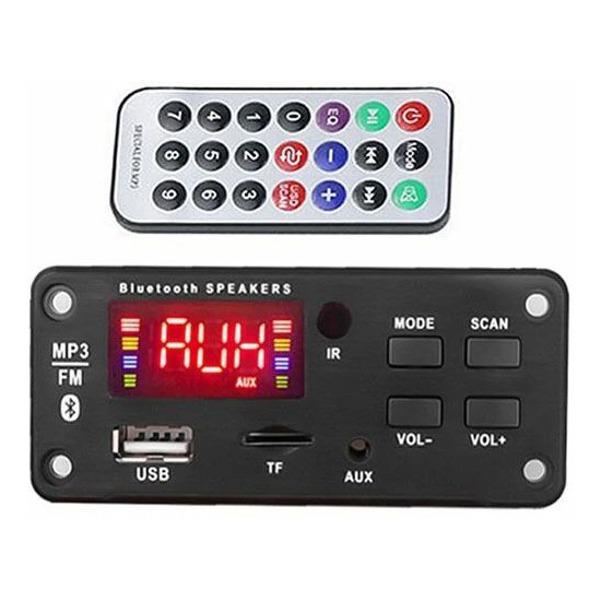 FM rádio, prehrávač MP3 s bluetooth 5.0, diaľkové ovládanie, napája. 5-14V